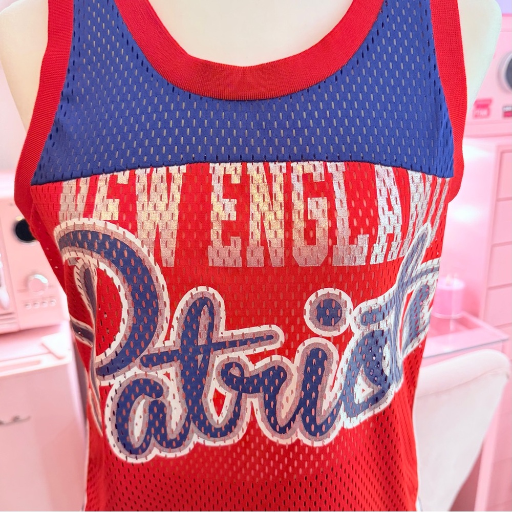 NFL New England Patriots Women’s Mesh Tank Jersey Football Super Bowl Fashion - Picture 2 of 7